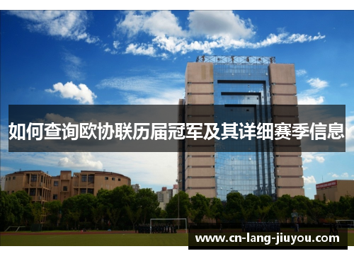 如何查询欧协联历届冠军及其详细赛季信息